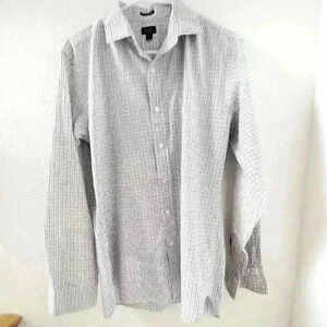 J Crew Ludlow 120s 2 Ply Medium Dress Shirt Plaid Button Front